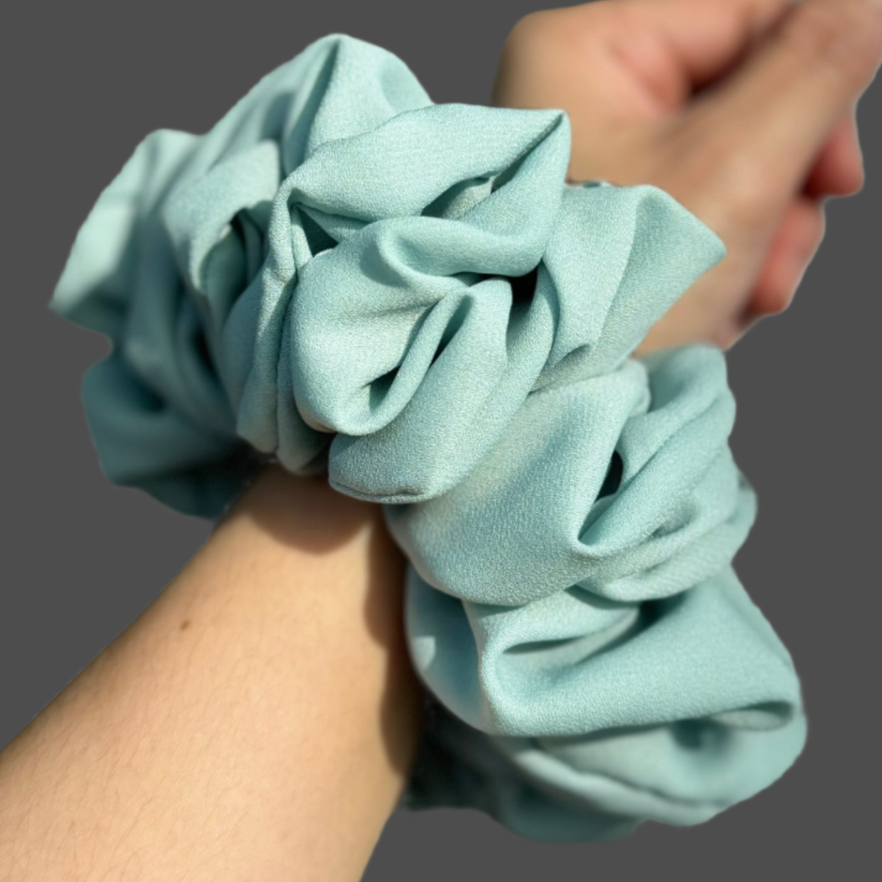 Mint Breeze Ruffle Scrunchie