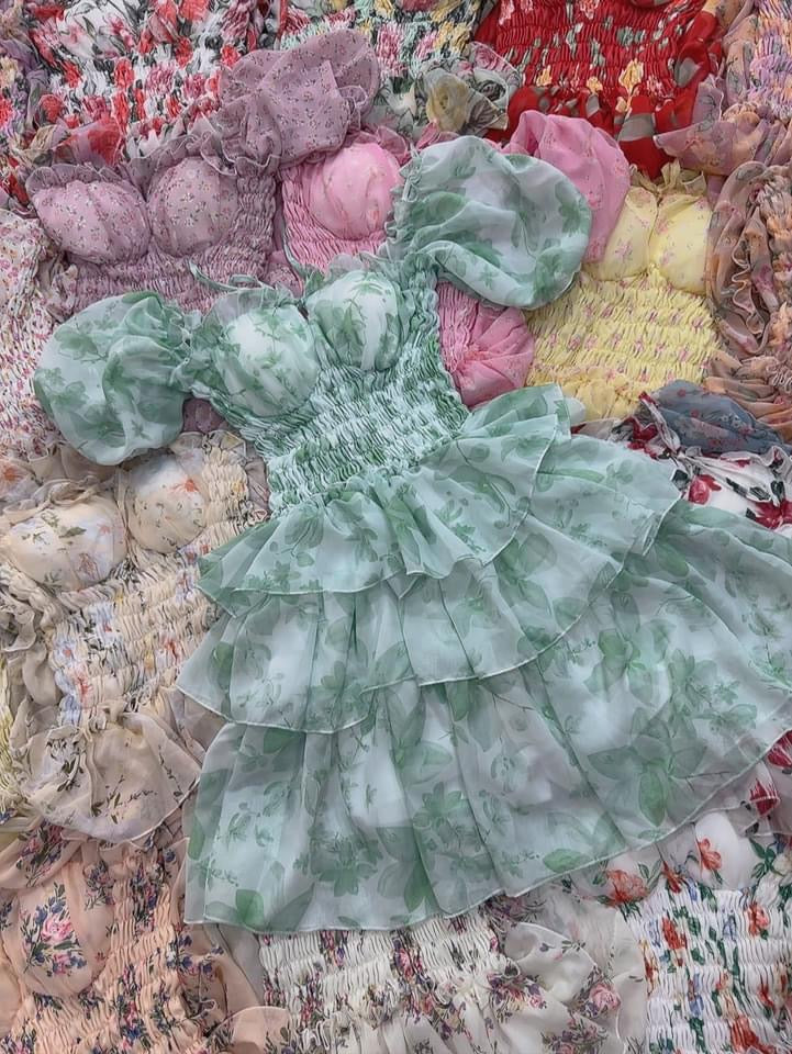 Pastel Floral Smocked Dresses