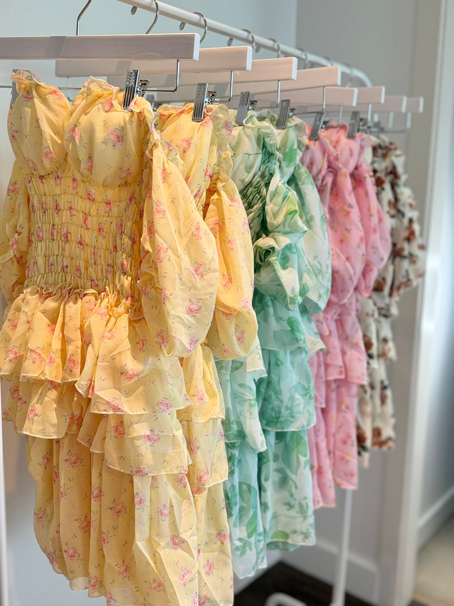 Pastel Floral Smocked Dresses