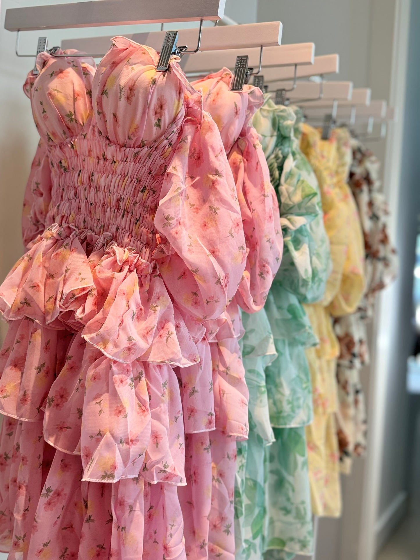 Pastel Floral Smocked Dresses